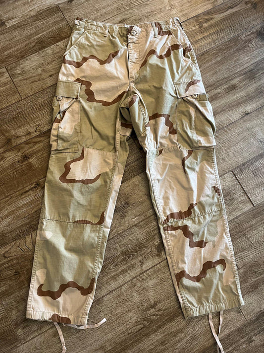 Propper DCU Desert Camo Combat Cargo Pants Medium Regular 50% Nylon 50% Cotton