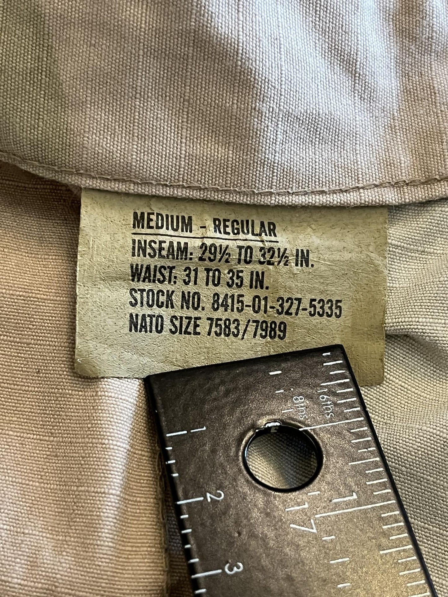 Propper DCU Desert Camo Combat Cargo Pants Medium Regular 50% Nylon 50% Cotton