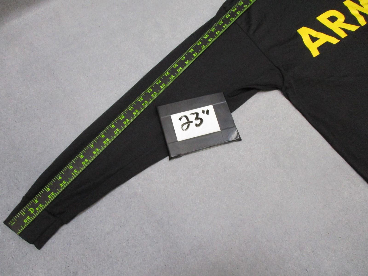 ARMY APFU Long Sleeve T-Shirt Medium Black Polyester Physical Fitness Uniform