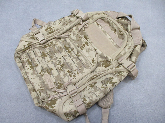 Highland Tactical Assault Backpack Desert Digital Camo MOLLE System Used