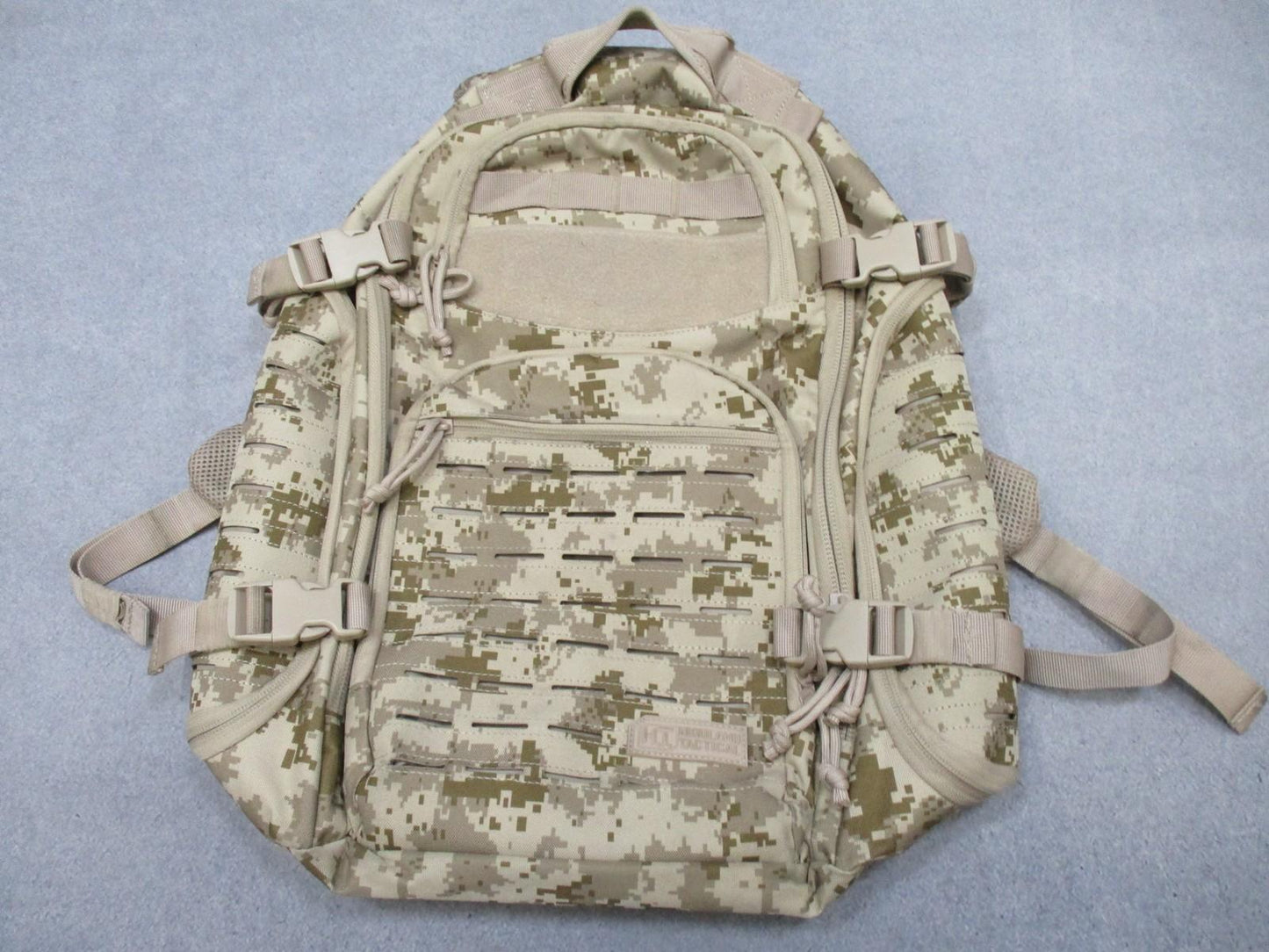 Highland Tactical Assault Backpack Desert Digital Camo MOLLE System Used