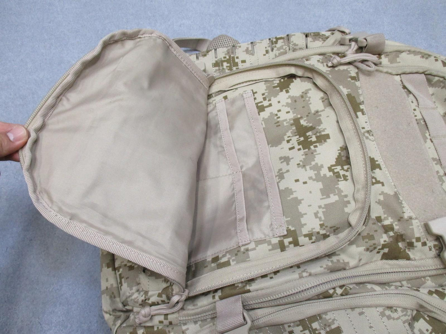 Highland Tactical Assault Backpack Desert Digital Camo MOLLE System Used