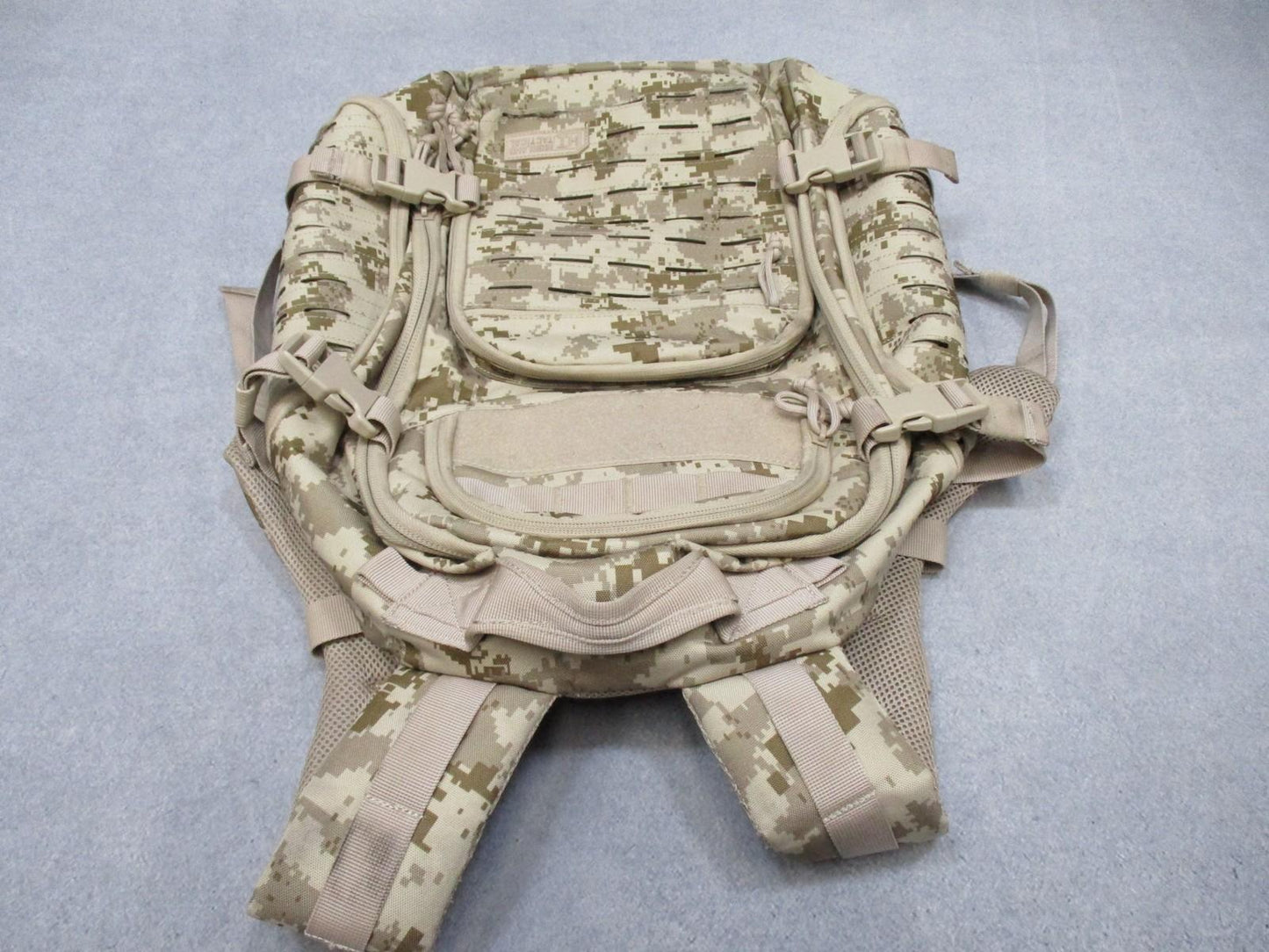 Highland Tactical Assault Backpack Desert Digital Camo MOLLE System Used