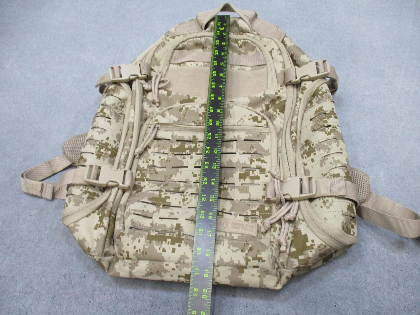 Highland Tactical Assault Backpack Desert Digital Camo MOLLE System Used