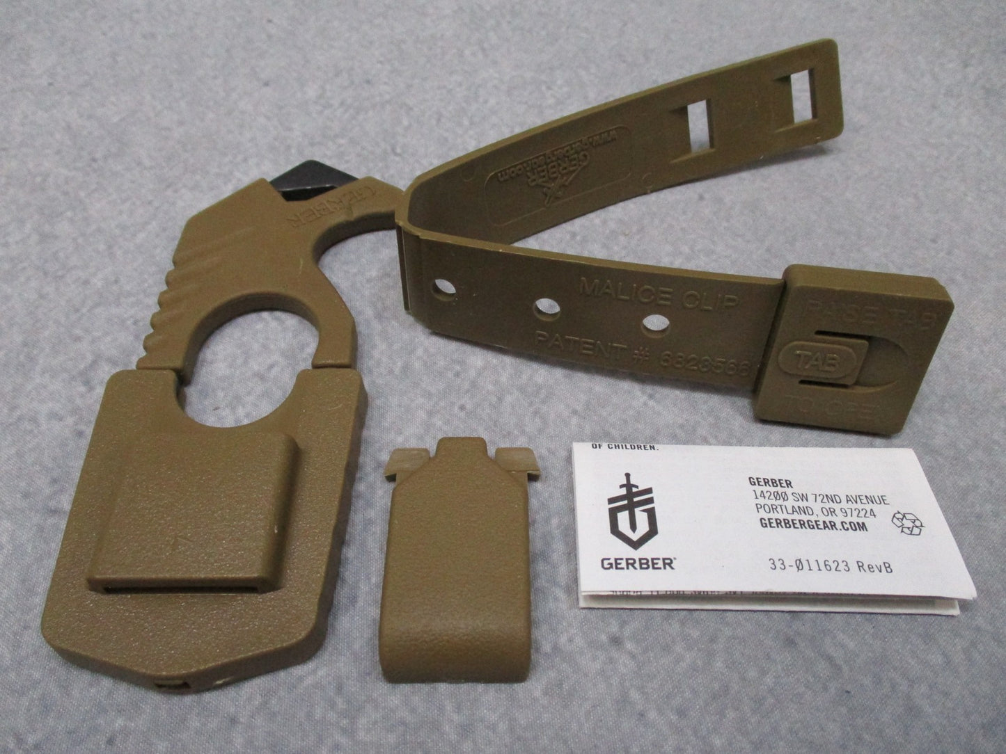Gerber Strap Cutter Seatbelt Cutter Glass Breaker MOLLE Attachment