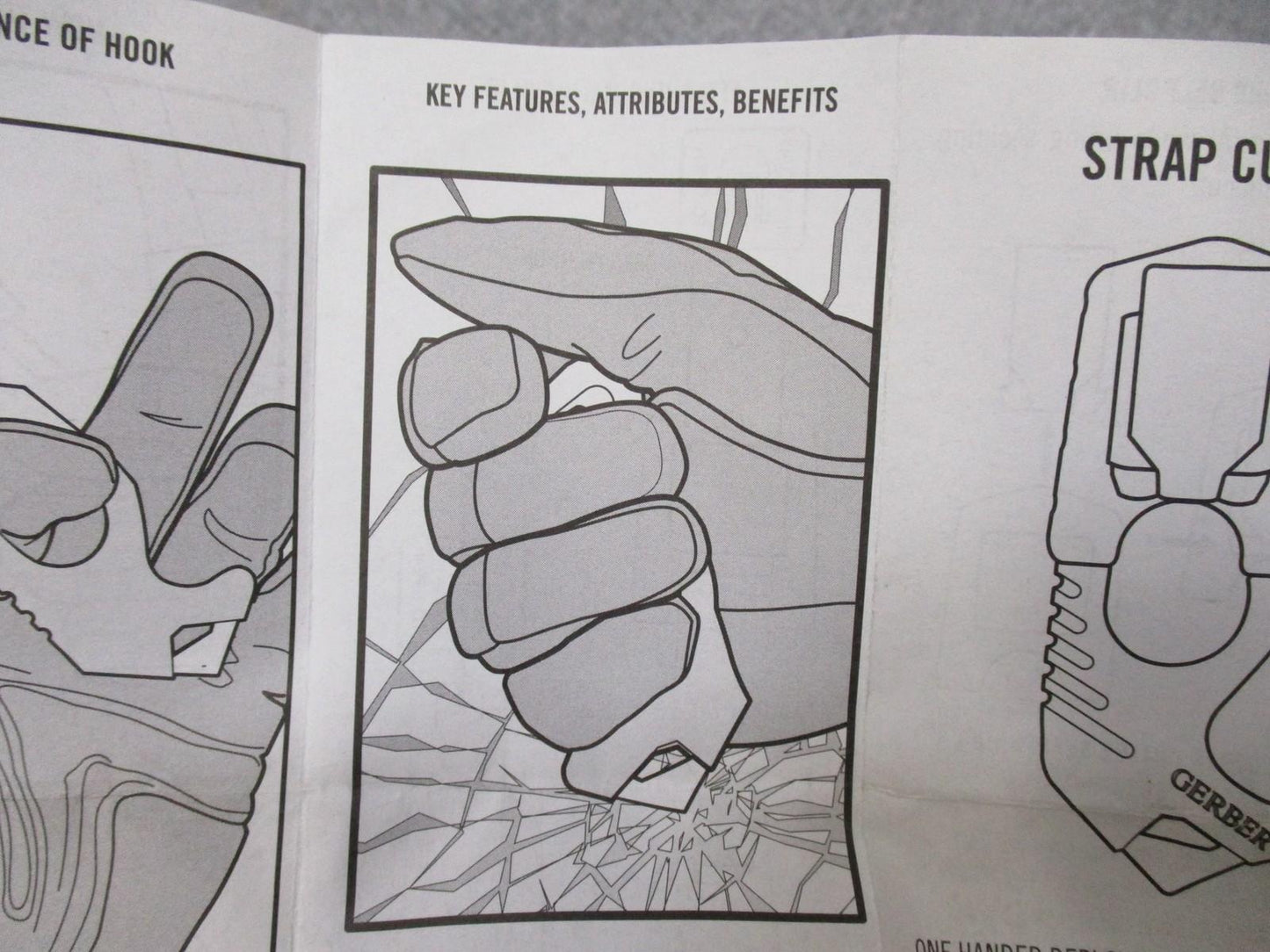 Gerber Strap Cutter Seatbelt Cutter Glass Breaker MOLLE Attachment