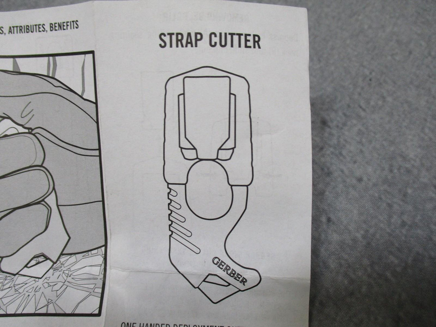 Gerber Strap Cutter Seatbelt Cutter Glass Breaker MOLLE Attachment