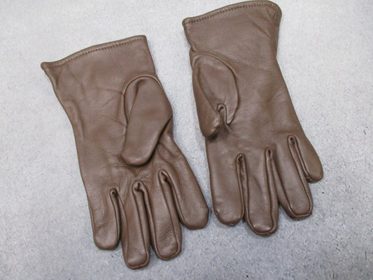 USGI AGSU Brown Leather Gloves Small Sheepskin Fechheimer USA NEW NOS Wool Liner