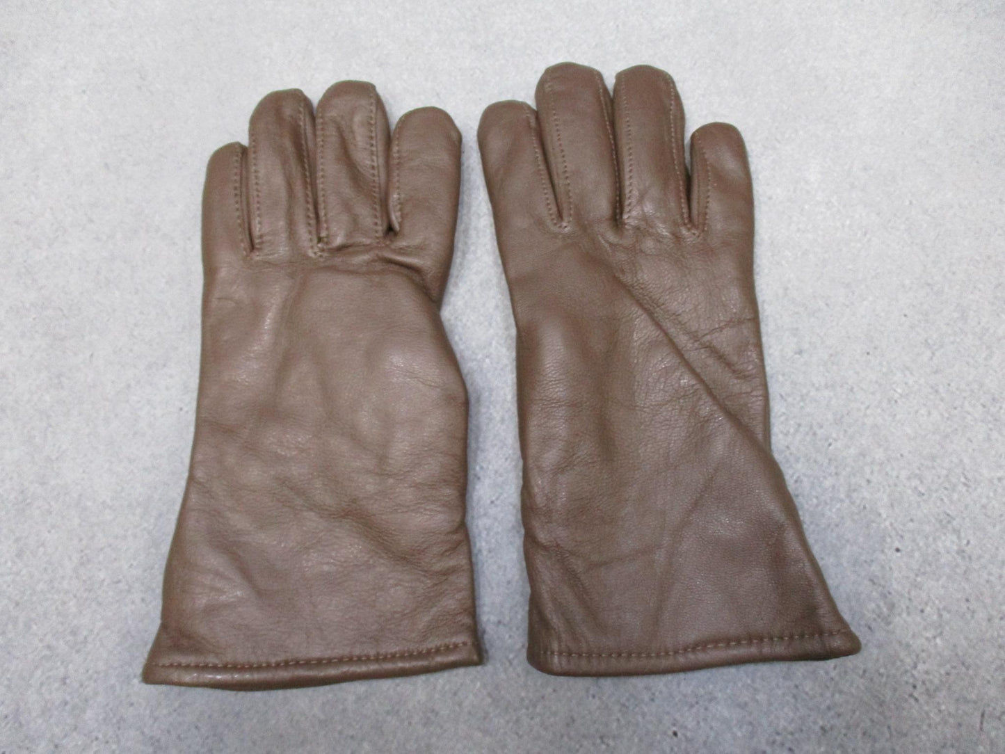 USGI AGSU Brown Leather Gloves Small Sheepskin Fechheimer USA NEW NOS Wool Liner