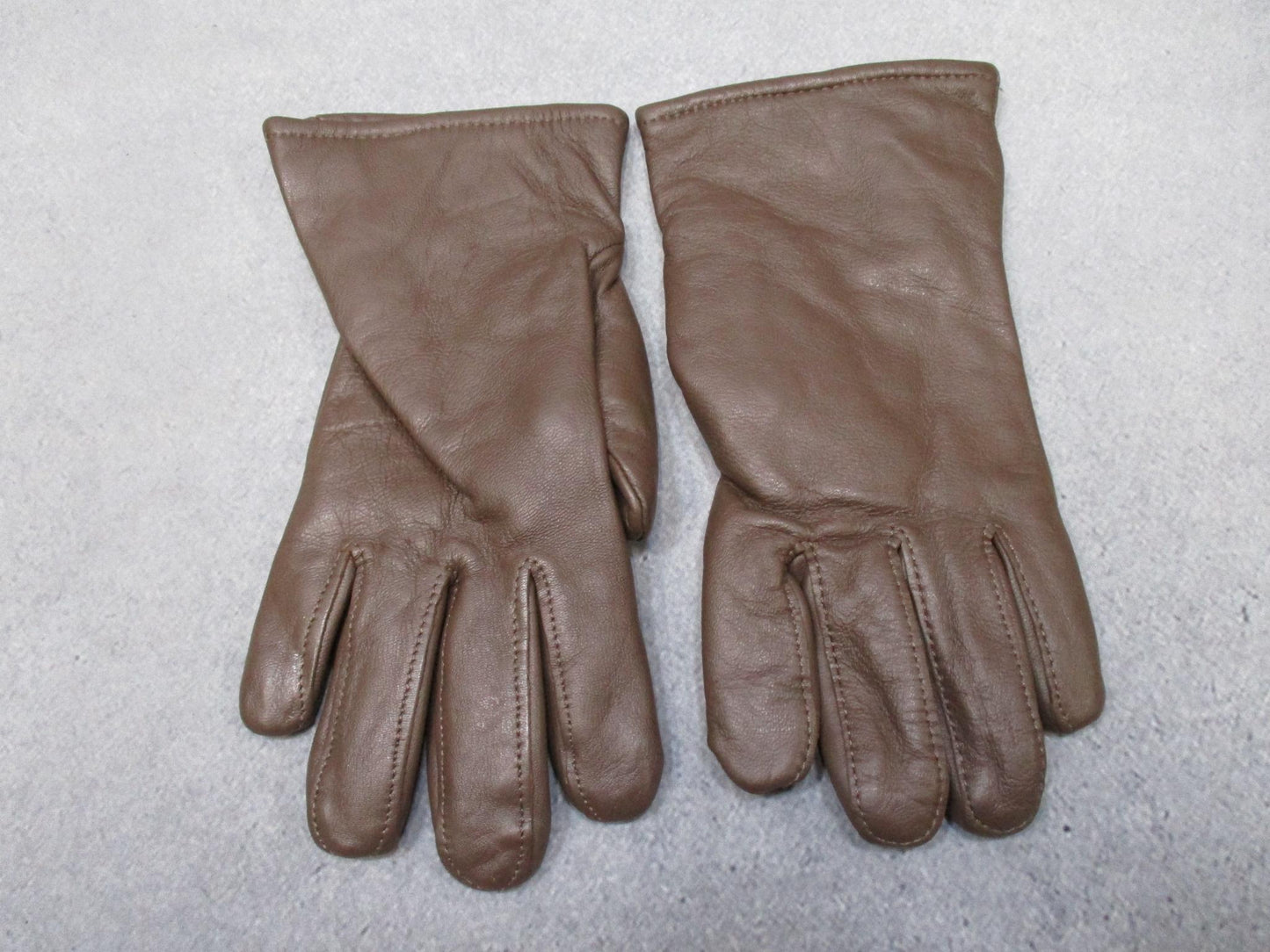 USGI AGSU Brown Leather Gloves Small Sheepskin Fechheimer USA NEW NOS Wool Liner