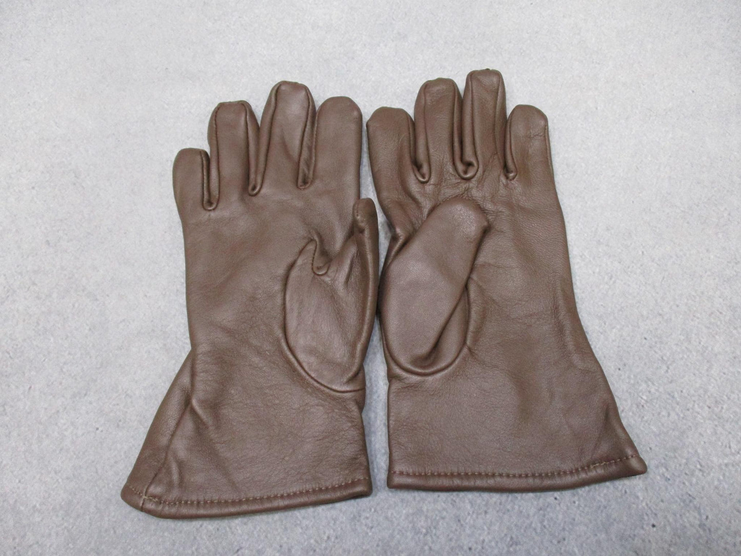 USGI AGSU Brown Leather Gloves Small Sheepskin Fechheimer USA NEW NOS Wool Liner