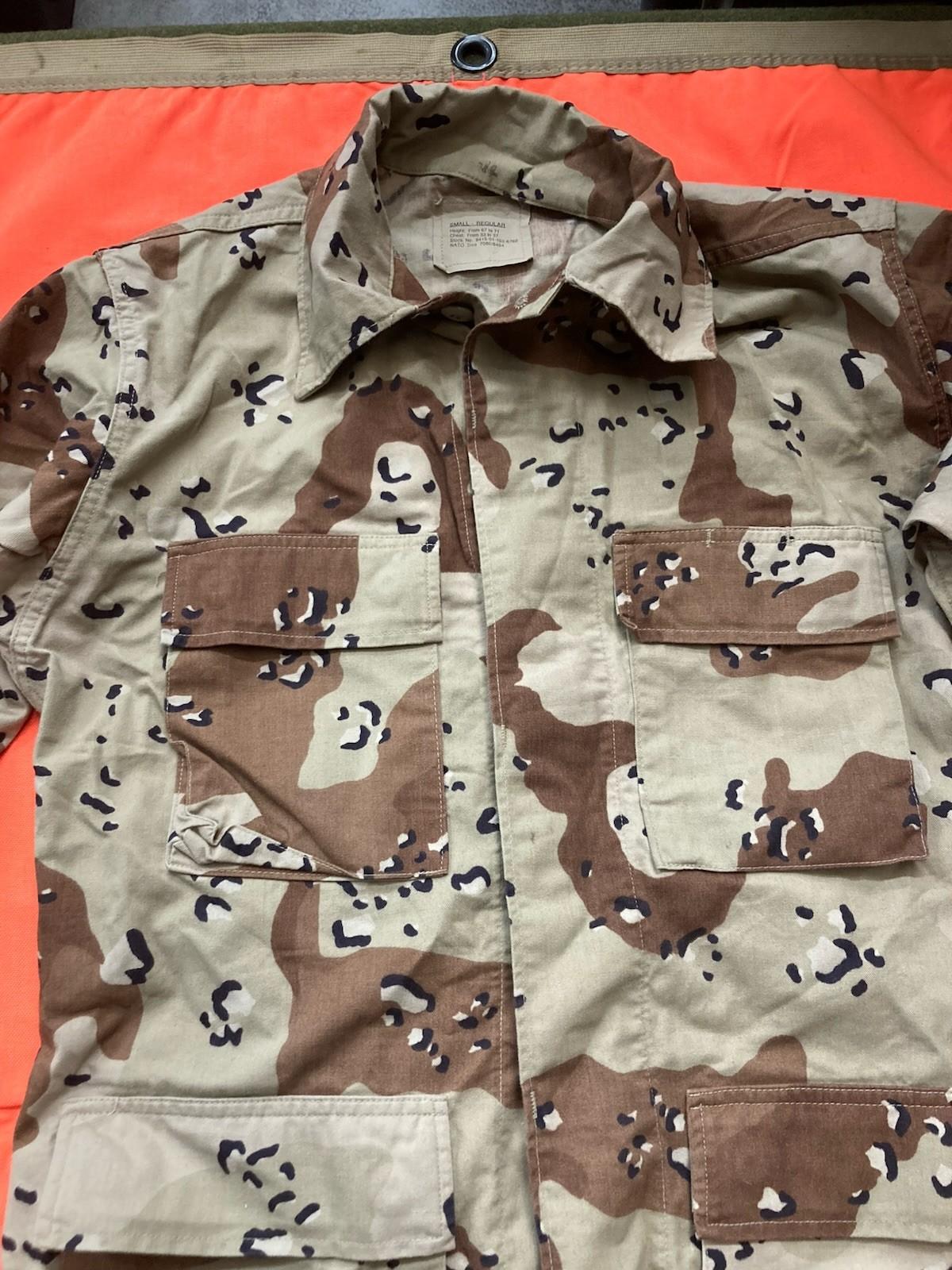 USGI Chocolate Chip Top Uniform 6 Color Desert Small Regular Desert Storm Surpls