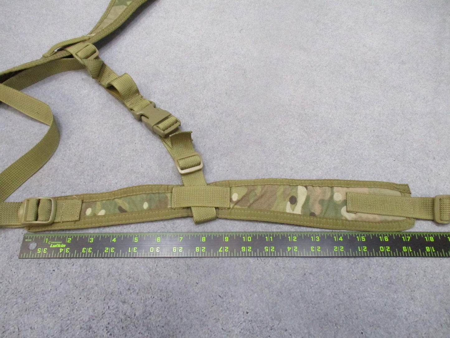 Tactical Low Profile Shoulder Harness MultiCam Padded Adjustable MOLLE Straps