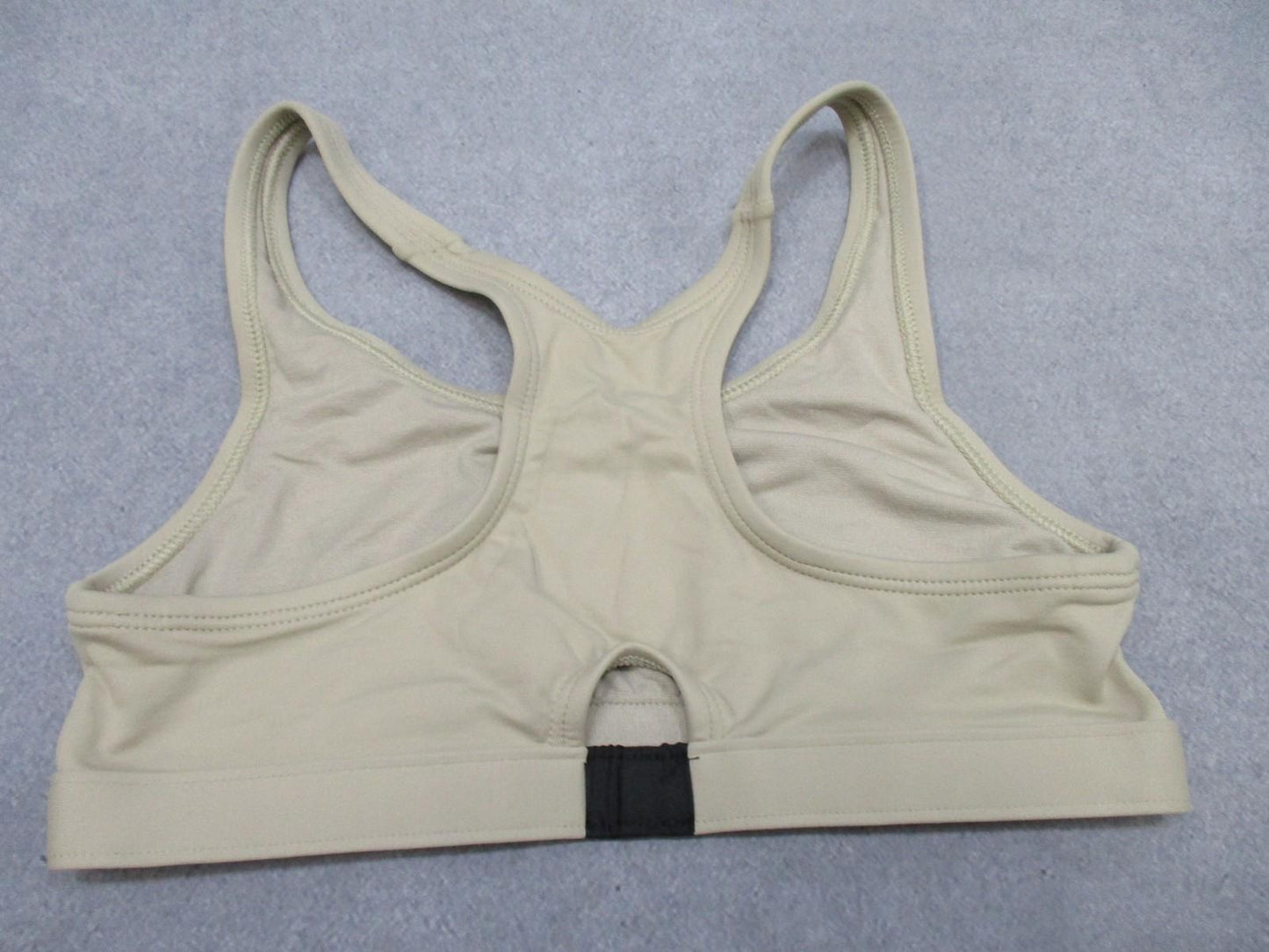 KAOS Comfort Sports Bra Racerback Tan Nylon Spandex Size L Made in USA