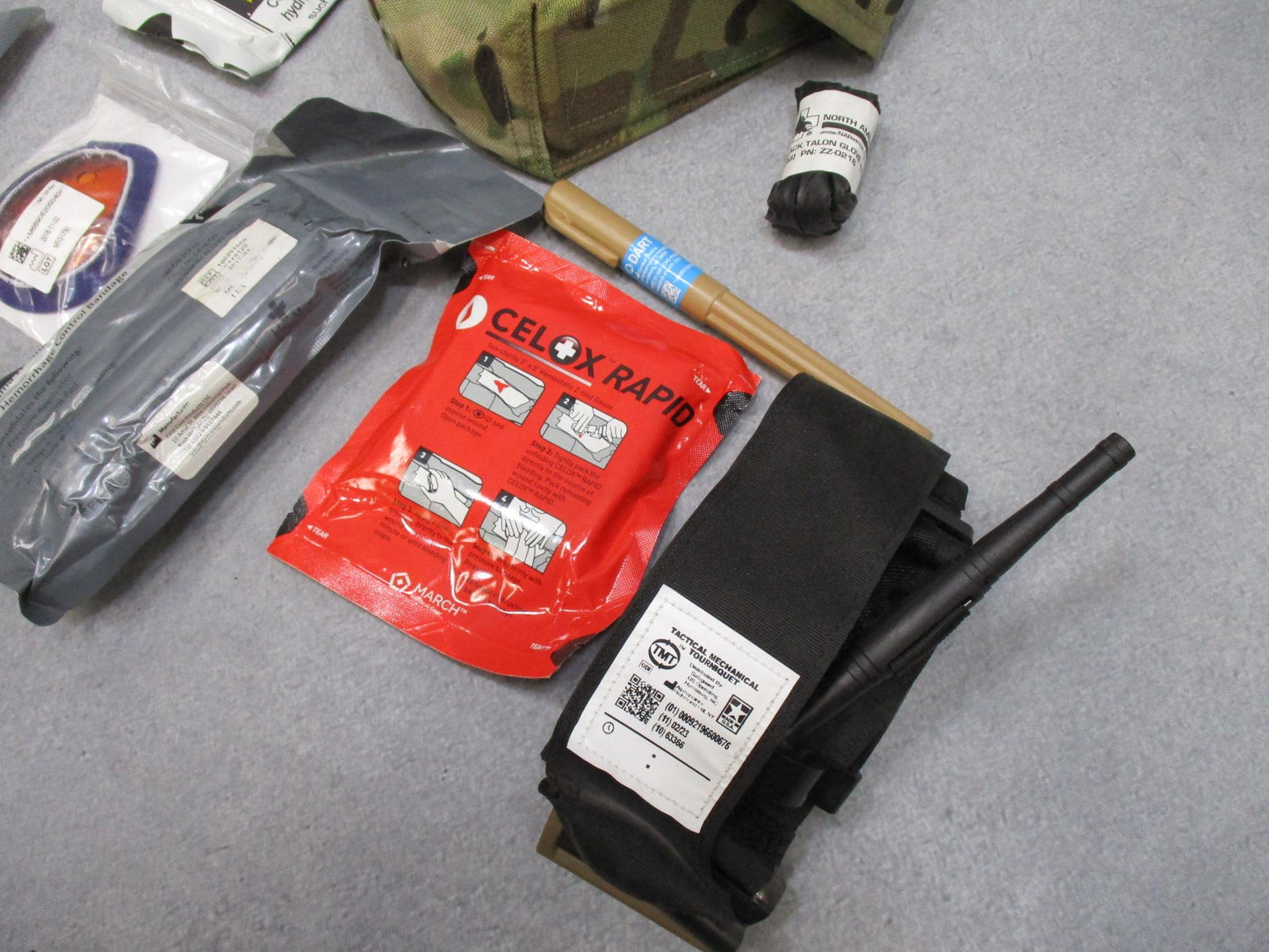 NAR Multicam IFAK Kit Medical Pouch Tourniquet Gauze EXPIRED ITEMS