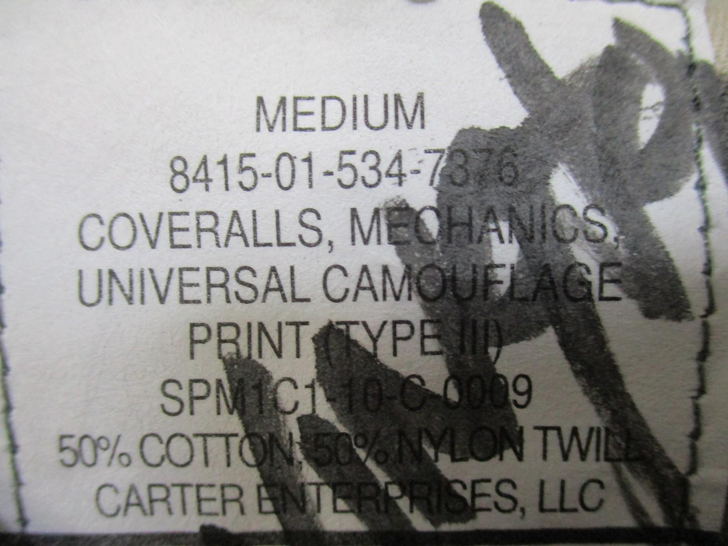 Army ACU US Military Coveralls Mechanics Medium Universal Camo Print Type III