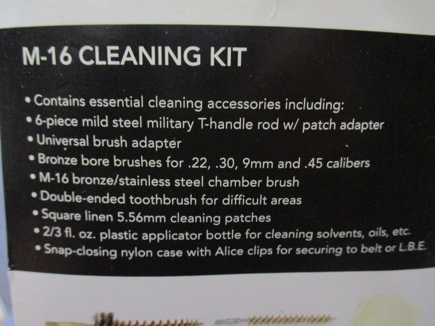 5.56 / .223 Rifle Cleaning Kit Complete w/ Case NOS Military Style Black Pouch