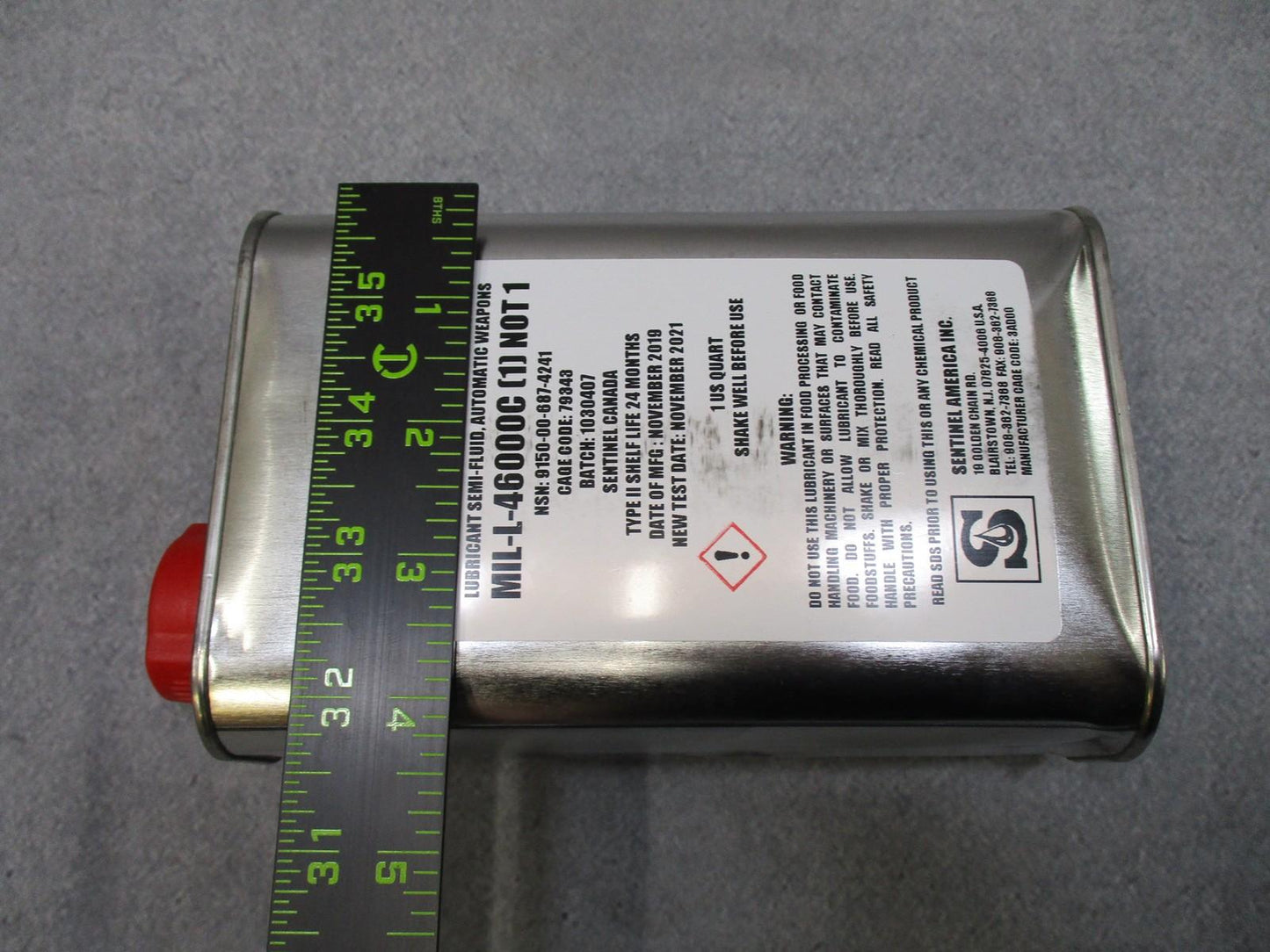 USGI LSA Weapon Lubricant MIL-L-46000C 1 Qt Sentinel NSN 9150-00-687-4241 /0-158