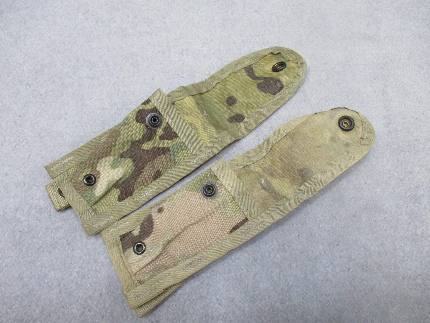 2x MOLLE II 9mm Single Magazine Pouch Tactical Duty Gear MultiCam Used VG