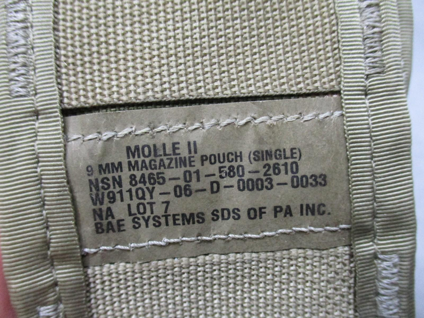 2x MOLLE II 9mm Single Magazine Pouch Tactical Duty Gear MultiCam Used VG