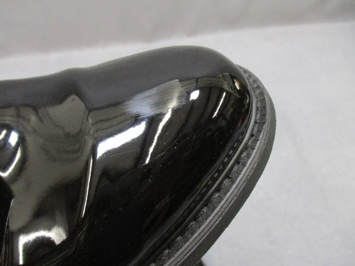 Military Bates Mens Uniform Oxford Dress Shoes Black Patent Leather Size 9D