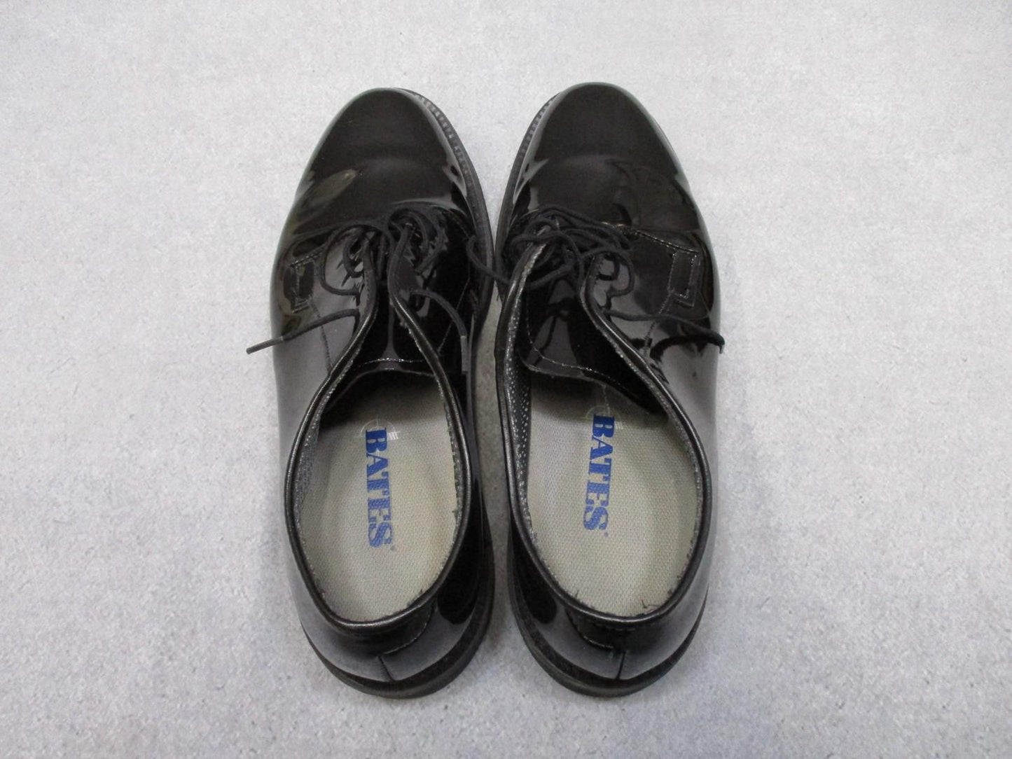 Military Bates Mens Uniform Oxford Dress Shoes Black Patent Leather Size 9D