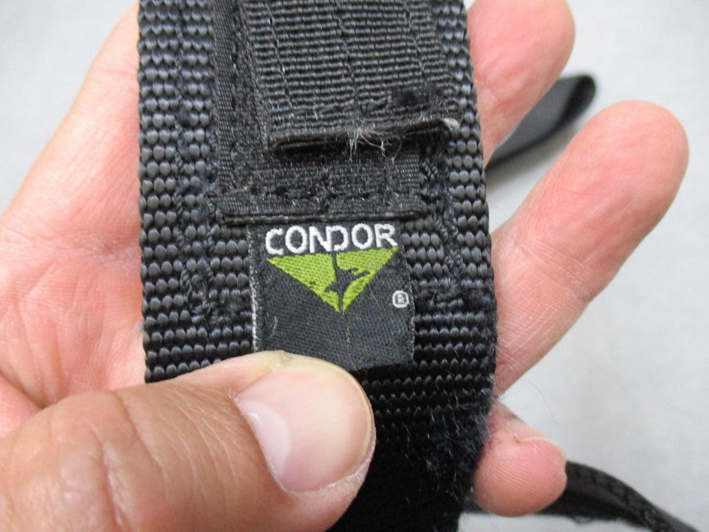 Condor RIGGER'S Belt M/L Black Nylon Tactical D-Ring Metal Buckle Used