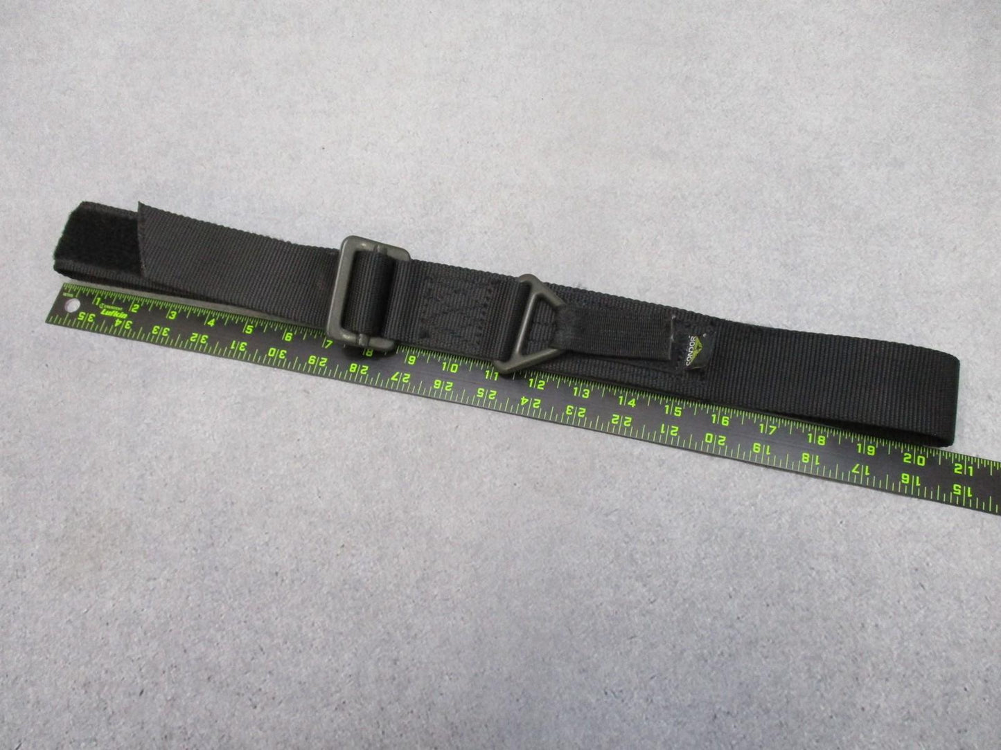 Condor RIGGER'S Belt M/L Black Nylon Tactical D-Ring Metal Buckle Used