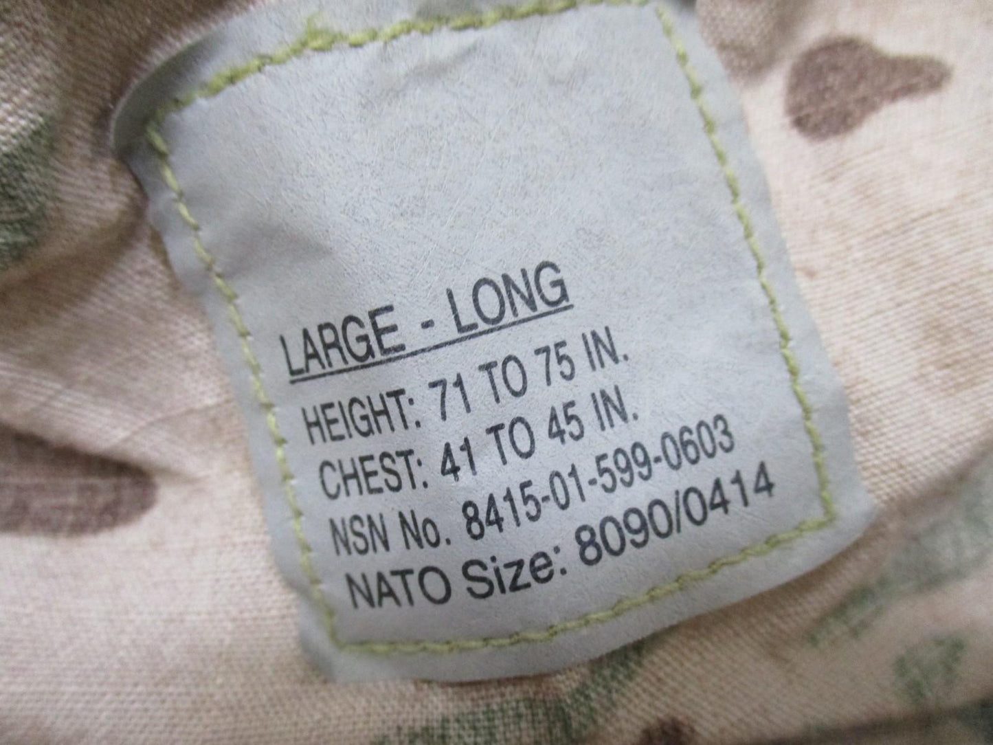 Army Combat Uniform Jacket Flame Resistant Large-Long MultiCam ACU Military