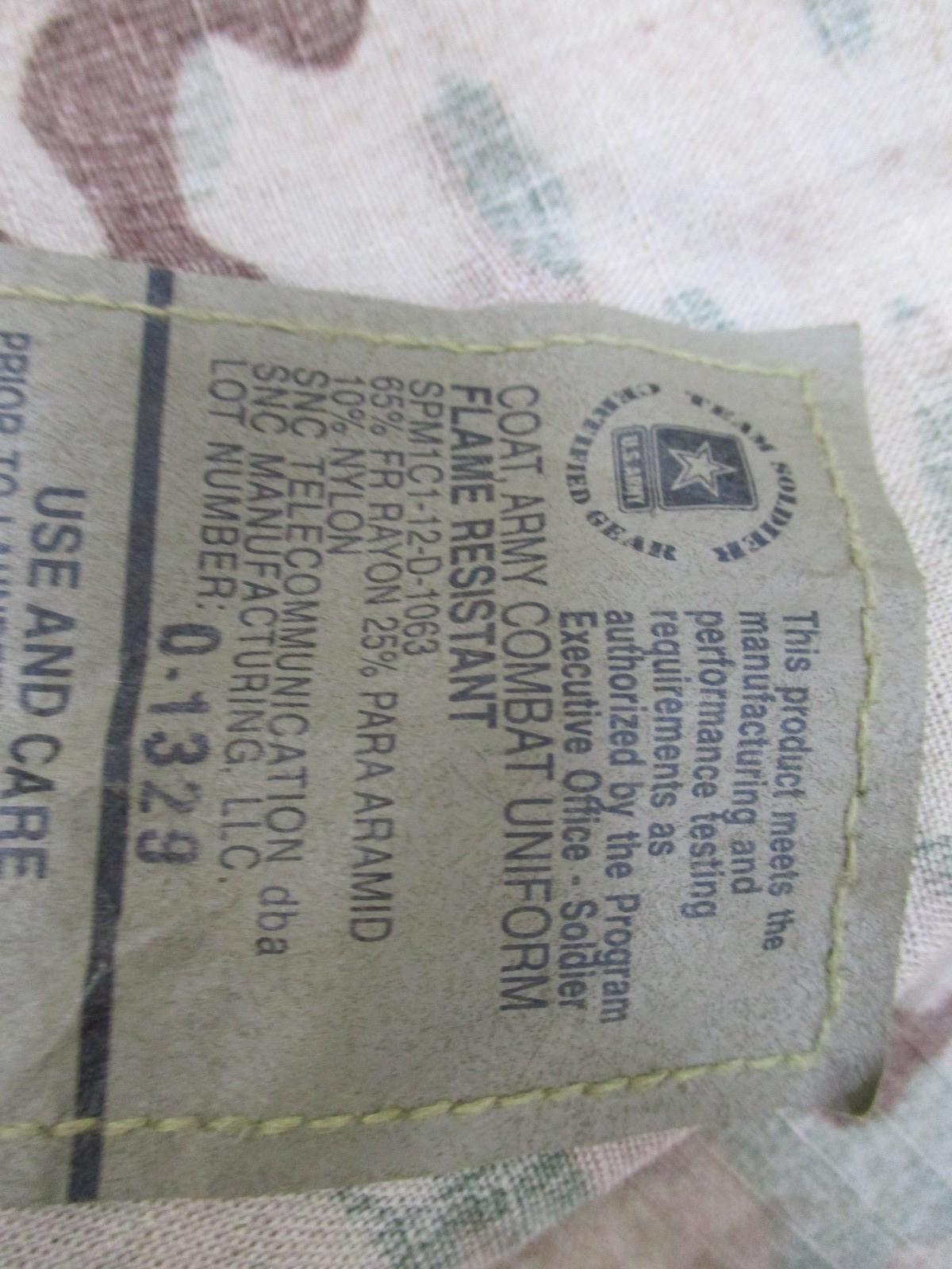 Army Combat Uniform Jacket Flame Resistant Large-Long MultiCam ACU Military