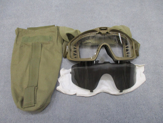 ESS Influx AVS Goggle Terrain Tan w/ Clear & Smoke Lenses & Pouch - Used
