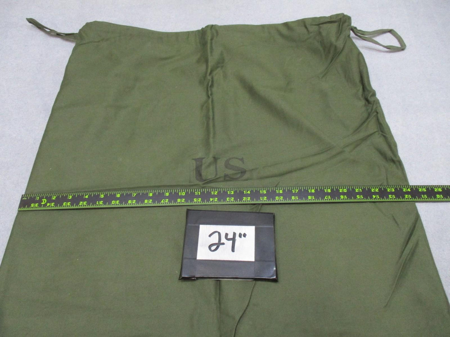 Vintage 1977 USGI Barracks Laundry Bag OG-107 Cotton Drawstring 30.5"x24