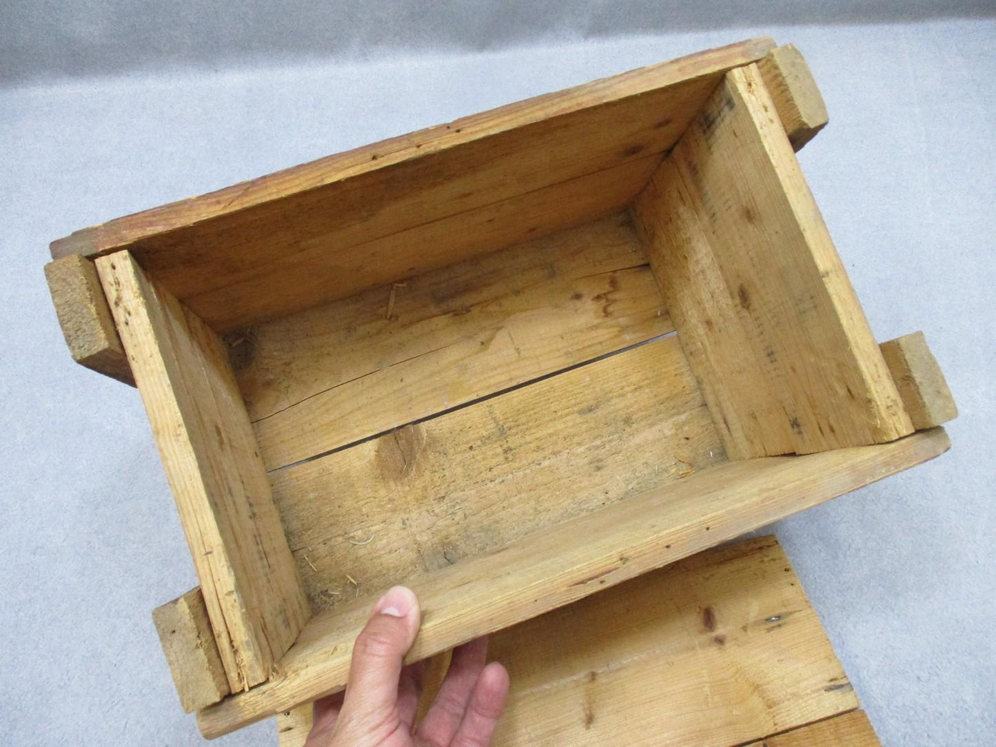 Army Vintage USSR Wooden Crate 7.62 MM Small Arms Ammunition Box w/ Lid