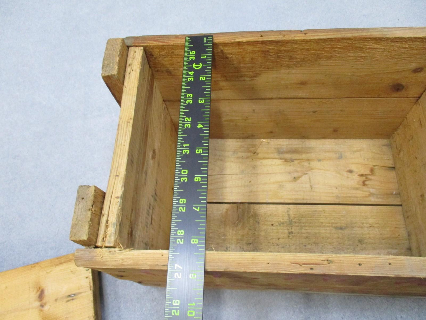 Army Vintage USSR Wooden Crate 7.62 MM Small Arms Ammunition Box w/ Lid