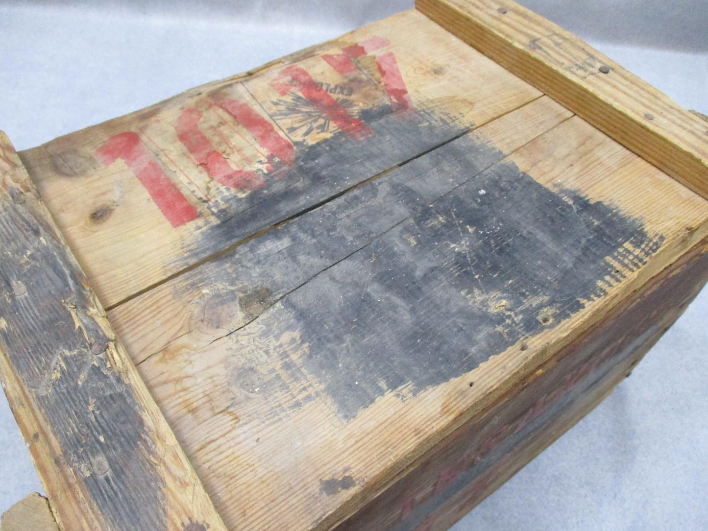 Army Vintage USSR Wooden Crate 7.62 MM Small Arms Ammunition Box w/ Lid