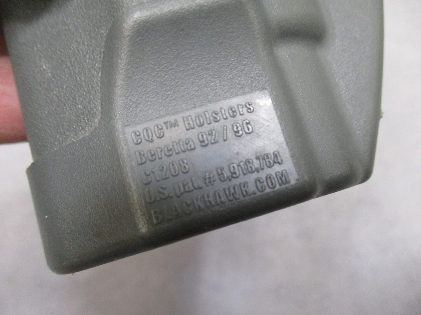 Army Foliage Green Blackhawk CQC Holster for Beretta 92/96 - Used - Good - MOLLE
