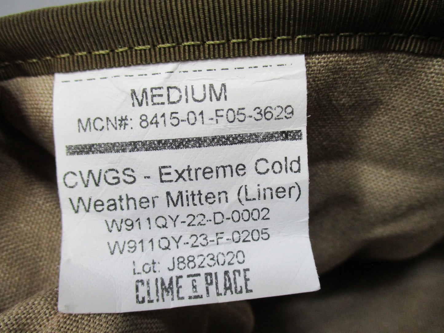 Climb and Place CWGS Extreme Cold Weather Mittens Liner Shell Gore-Tex Medium