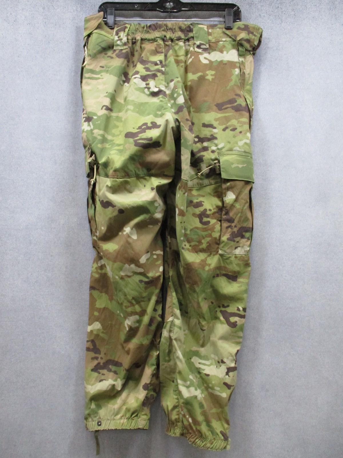 Used MultiCam Combat Pants w/ Suspenders Cargo Pockets Zippered Legs Size 36x30