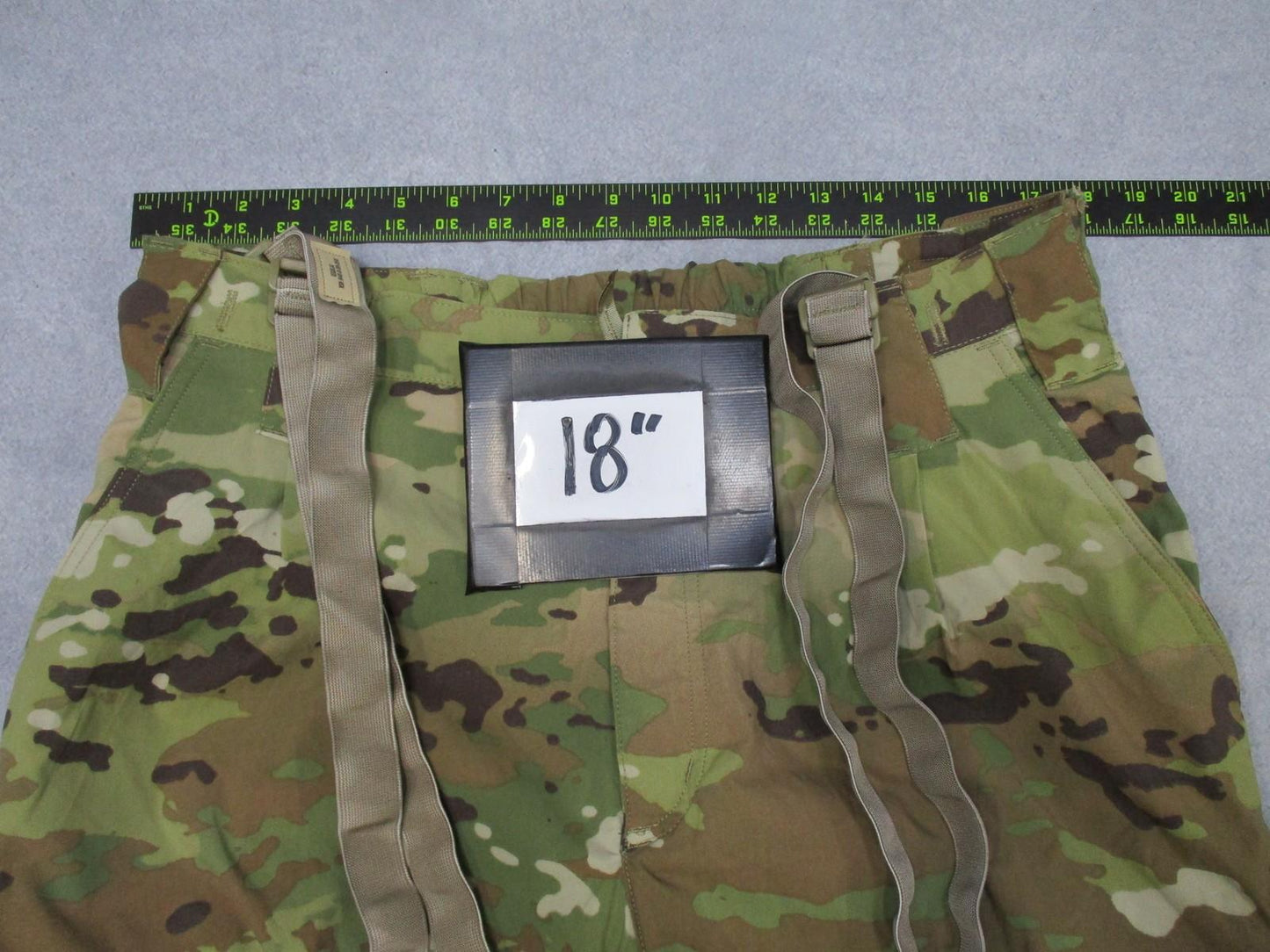 Used MultiCam Combat Pants w/ Suspenders Cargo Pockets Zippered Legs Size 36x30