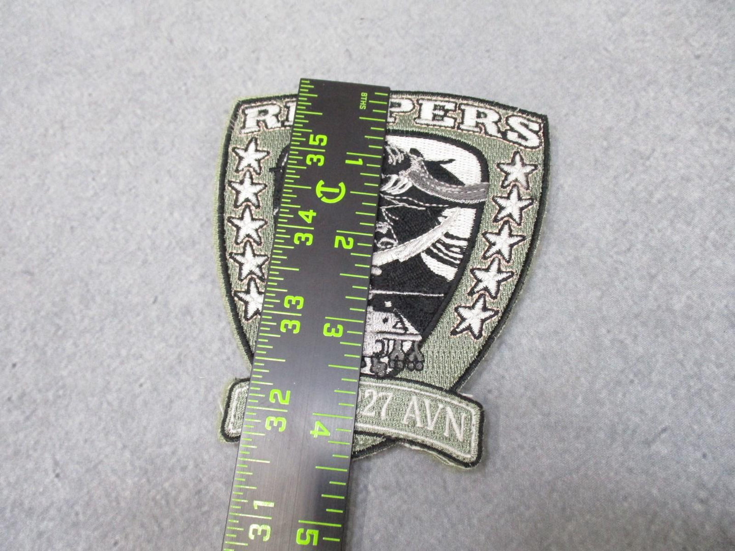 B Co 1-227 AVN Reapers Army Military Embroidered Patch Grim Reaper Helicopter