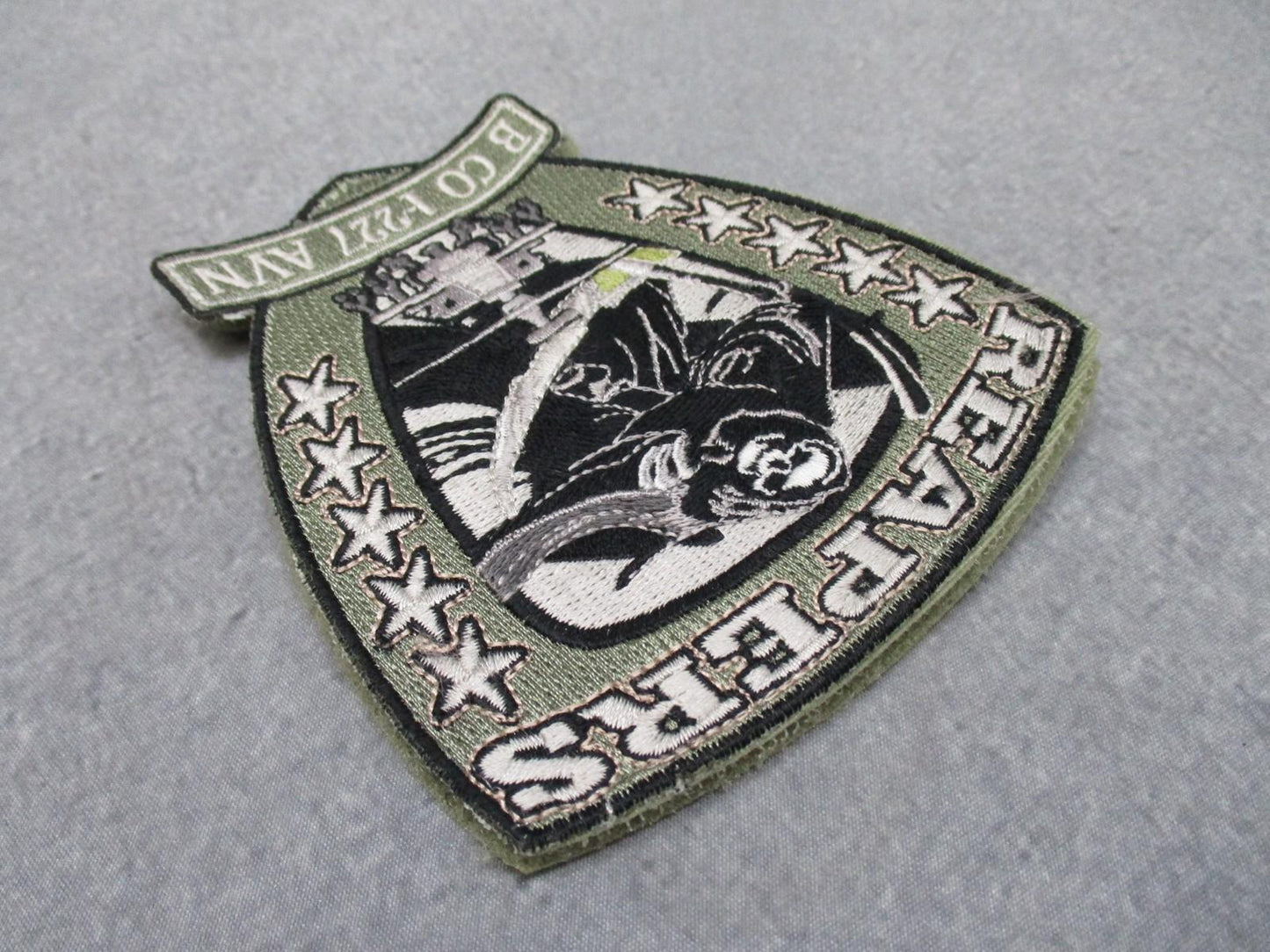 B Co 1-227 AVN Reapers Army Military Embroidered Patch Grim Reaper Helicopter
