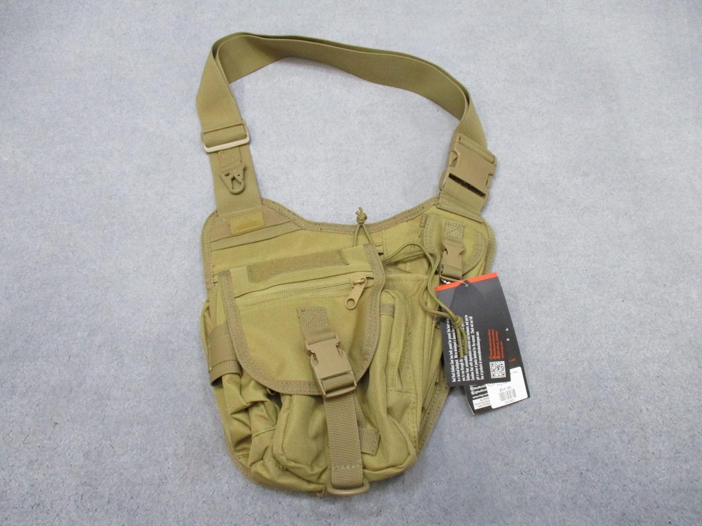 Red Rock Outdoor Gear Sidekick Sling Bag Tactical Tan Ambidextrous Strap CCW