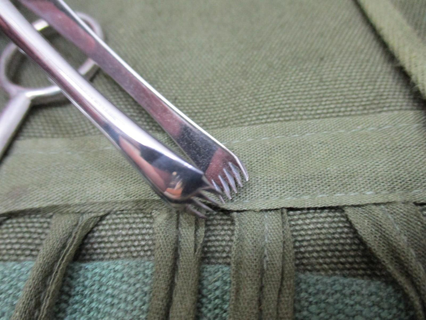 Vintage Surgical Instrument Roll Kit w/ Scalpel Scissors Forceps - Germany/USA