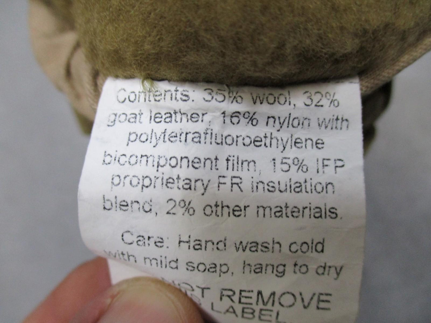 USGI MilitaryCWGS Climb Place Trigger Finger Mittens Gore-Tex Wool Leather Large