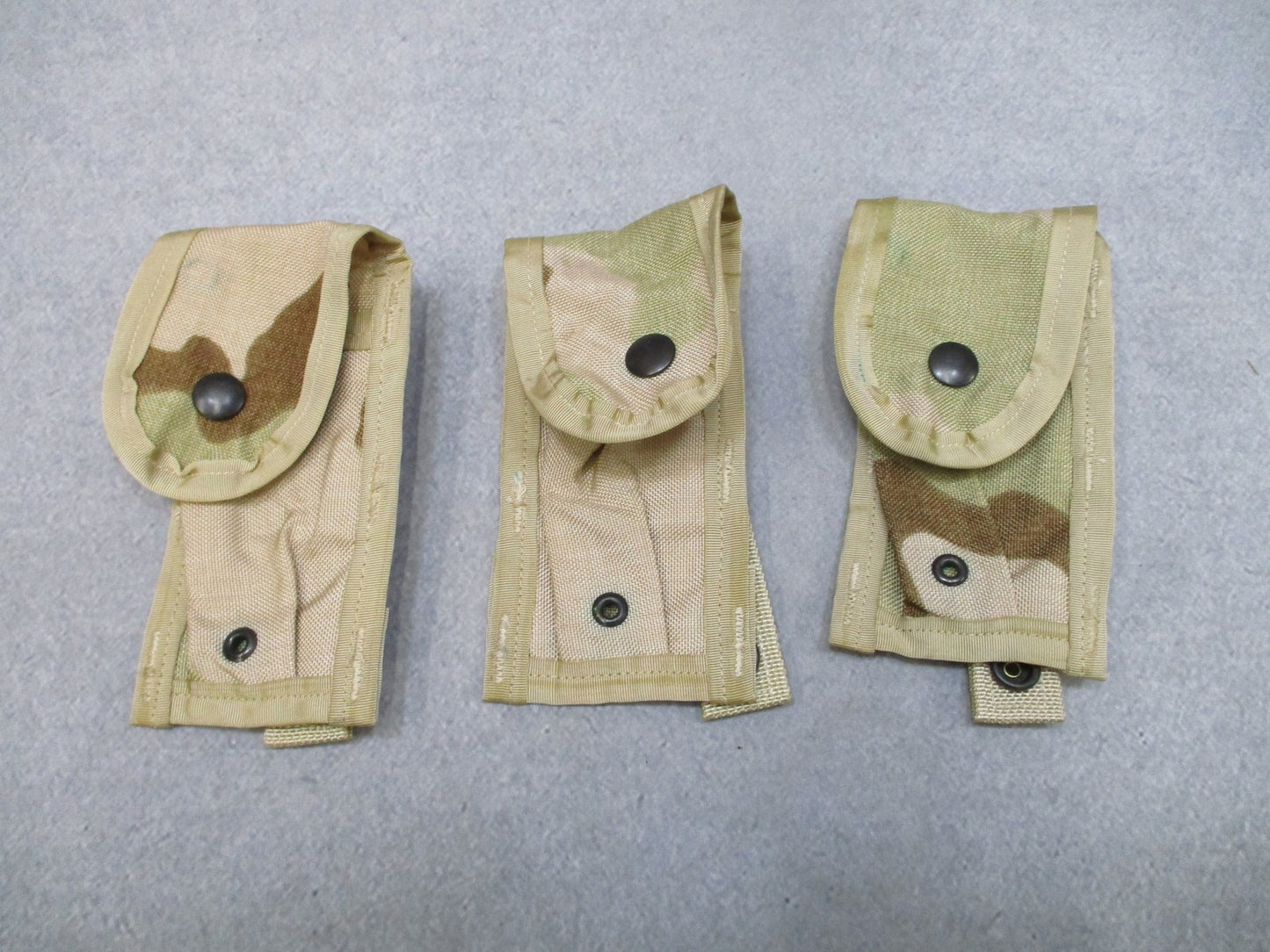 USGI 3x MOLLE II 9mm Magazine Pouch Single Desert Camo Specialty Defense Systems