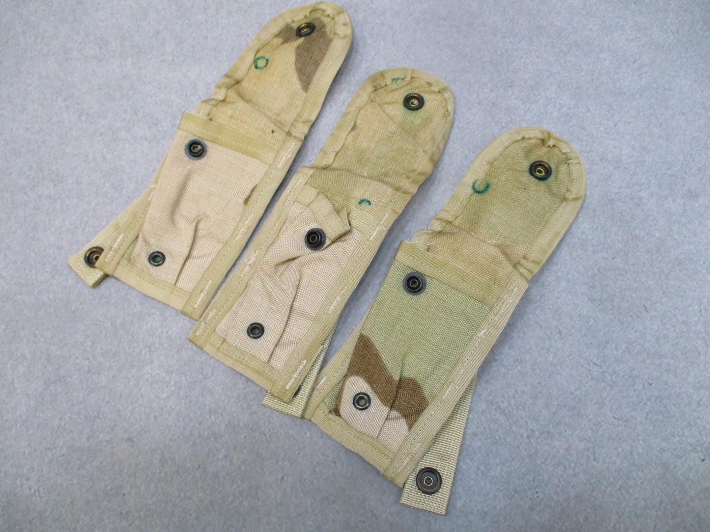 USGI 3x MOLLE II 9mm Magazine Pouch Single Desert Camo Specialty Defense Systems