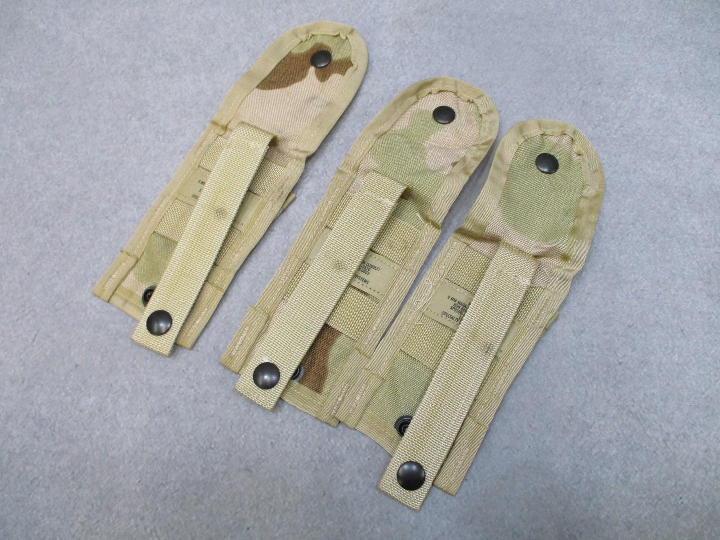 USGI 3x MOLLE II 9mm Magazine Pouch Single Desert Camo Specialty Defense Systems