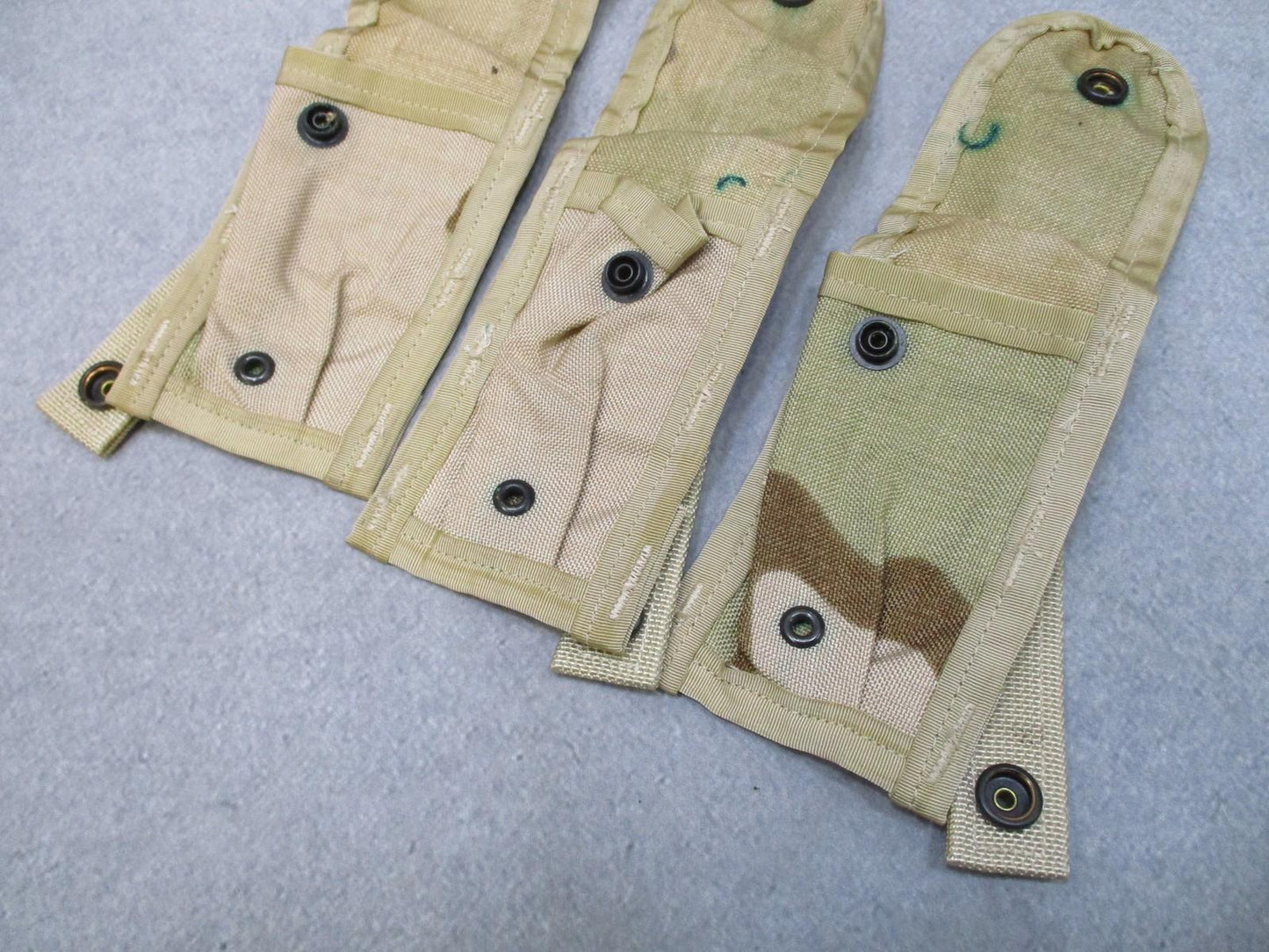 USGI 3x MOLLE II 9mm Magazine Pouch Single Desert Camo Specialty Defense Systems
