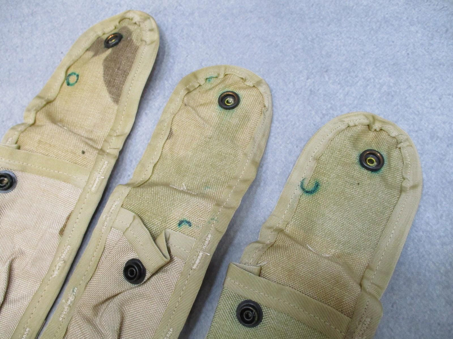 USGI 3x MOLLE II 9mm Magazine Pouch Single Desert Camo Specialty Defense Systems