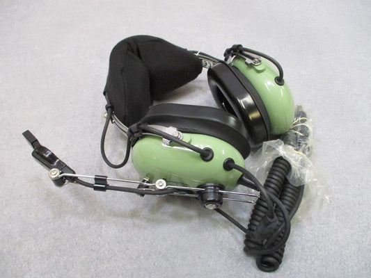 Military David Clark H10-76 Aviation Headset Noise Canceling Mic Coiled Cord